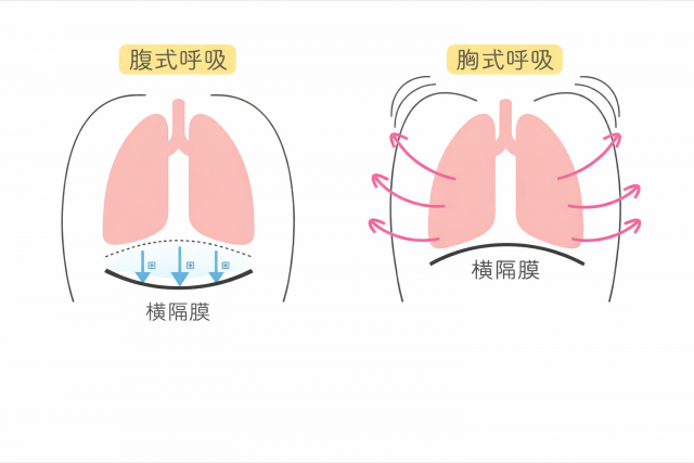 腹式呼吸と胸式呼吸の違いとは？
